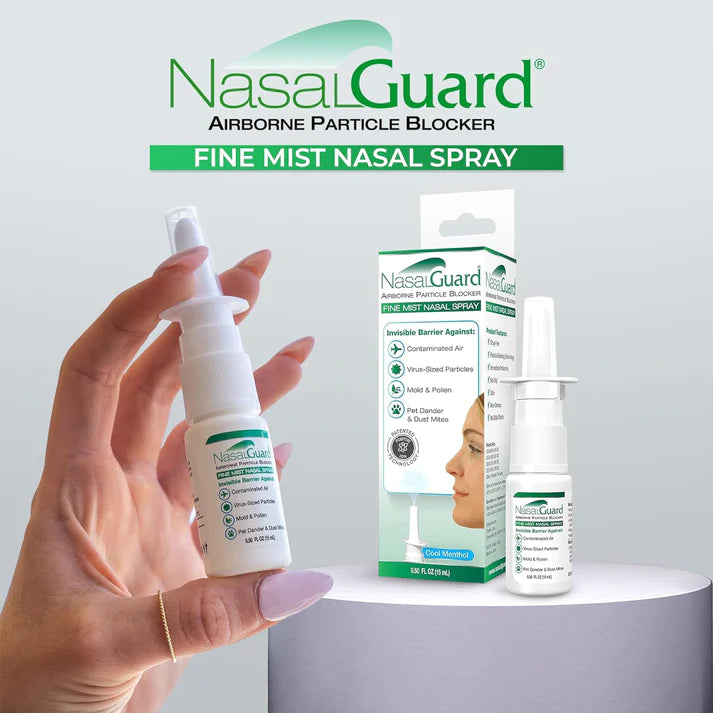 NasalGuard Fine Mist Nasal Spray - Drug-Free, Daily Use (Cool Menthol)