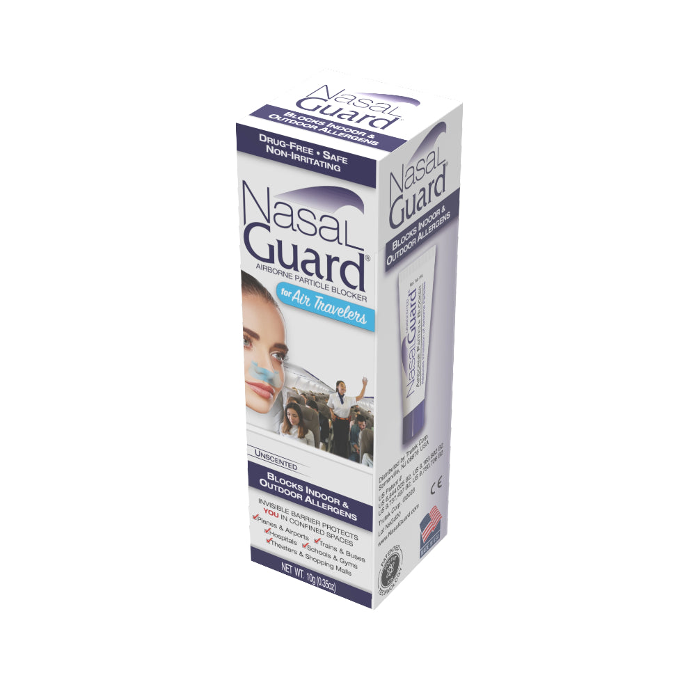 NasalGuard For Air Travelers - Airborne Particle Blocker, Unscented - 10g (Pack of 6)