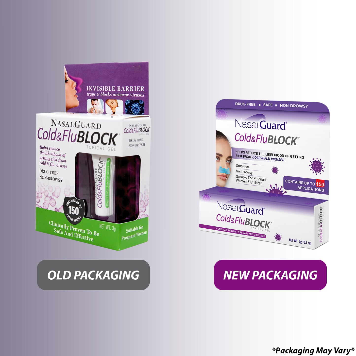 NasalGuard Cold & Flu BLOCK Gel | Virus Protection | Cool Menthol | 3g Tube