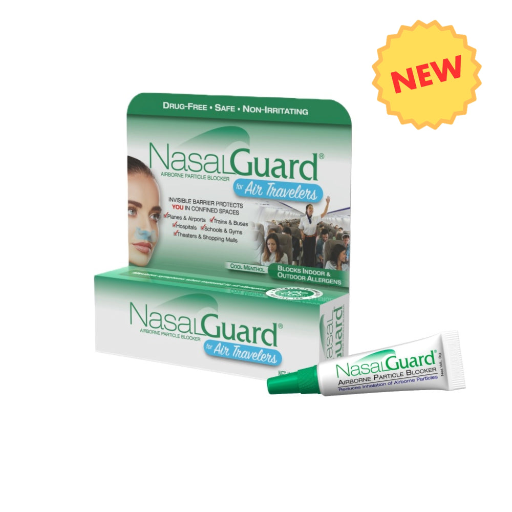 NasalGuard For Air Travelers- Allergy Relief Gel, Drug-Free, Cool Menthol, 3g Tube