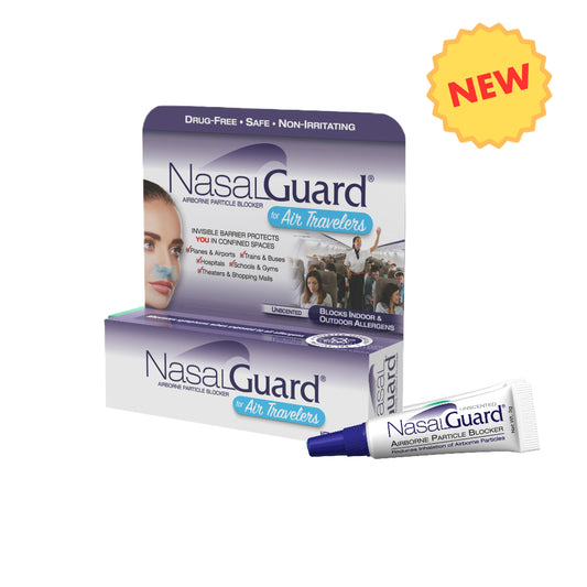 NasalGuard For Air Travelers - Allergy Relief Gel, Drug-Free, Unscented, 3g Tube